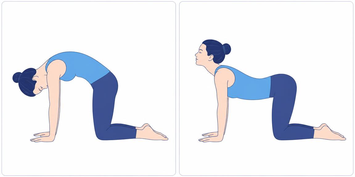 Illustration demonstrating the Cat–Camel Mobilisation exercise