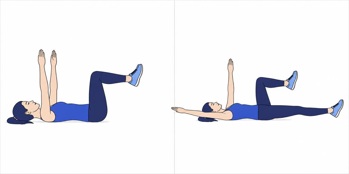 Illustration demonstrating the Dead Bug exercise