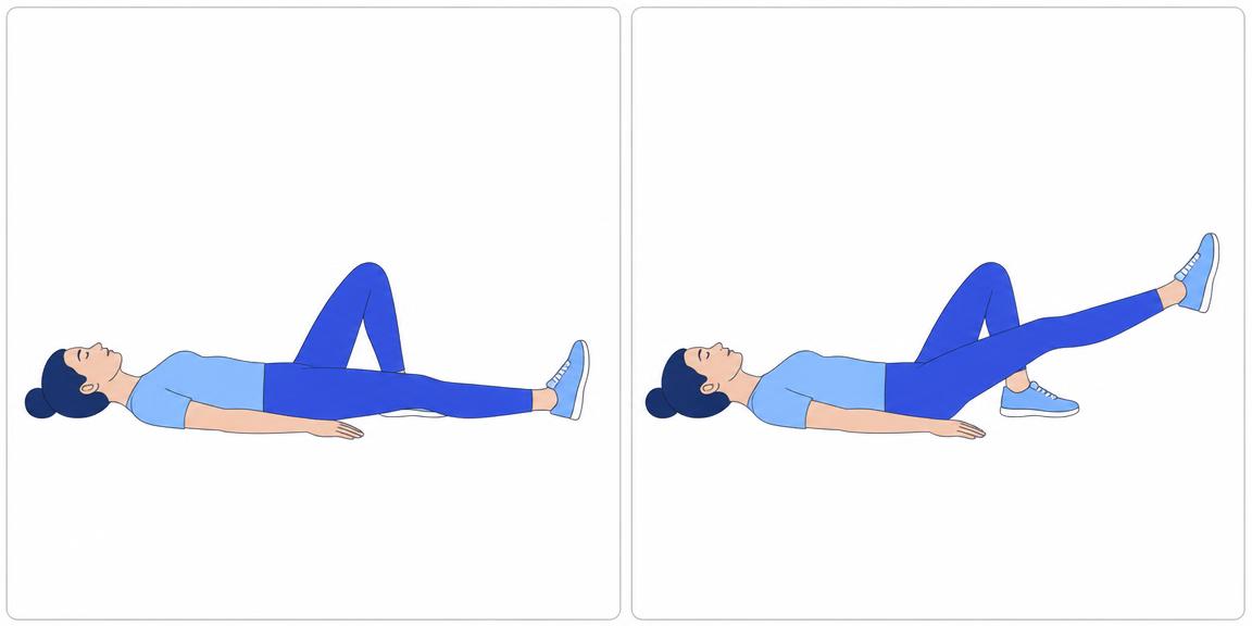 Illustration demonstrating the Straight Leg Raise exercise