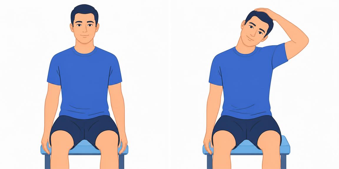 Illustration demonstrating the Upper Trapezius Stretch exercise